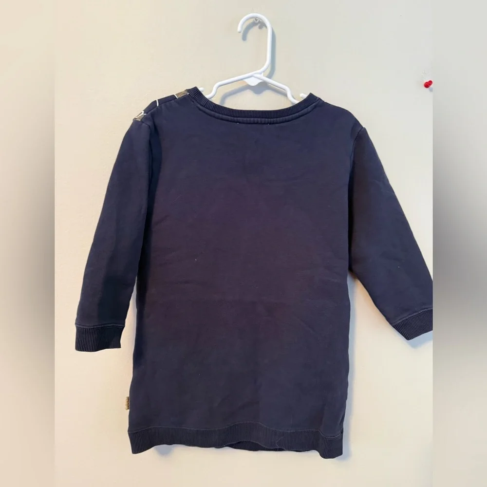 Little Marc Jacobs Navy and Red Graphic Sweatshirt Dress